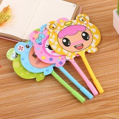 

KBA Pena 2 IN 1 Pena Kipas Lucu Animal dan Buah Pulpen Kipas Karakter Kartun Cute