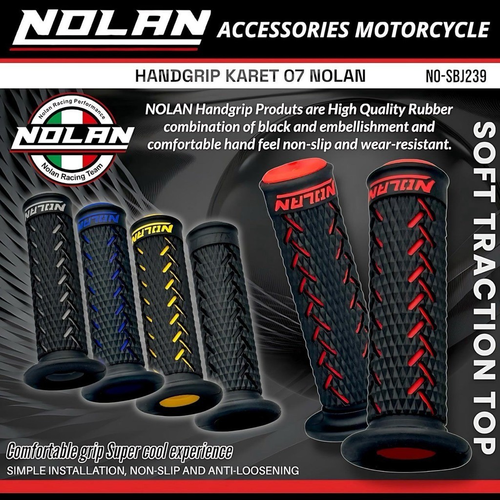 NOLAN Handgrip Karet 07 Nolan SBJ239 Grip Motor Universal fsa BMV.ID