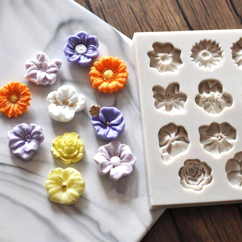 

Sunflower Rose Flowers Shape Silicone Mold Cake DIY Decoration Chocolate 3D Mould Tools