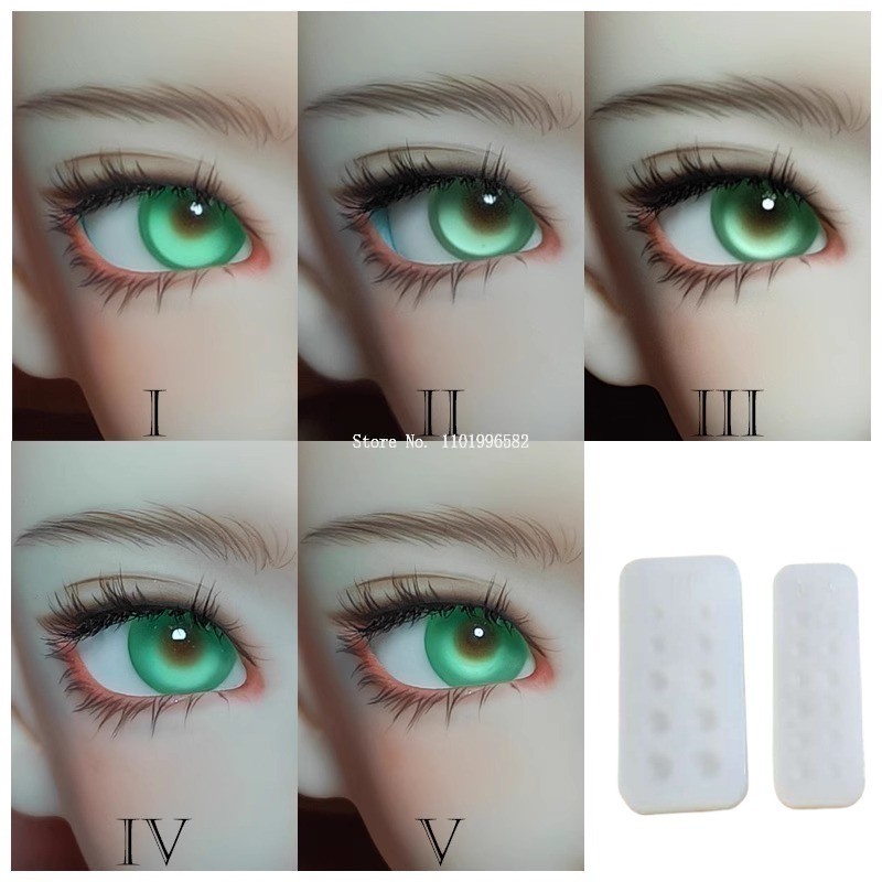 

Ultralight Clay Cartoon Doll Resin Eye Pupil Silicone Mold DIY Polymer Clay Animations Character Simulation Eyeball Making Tool