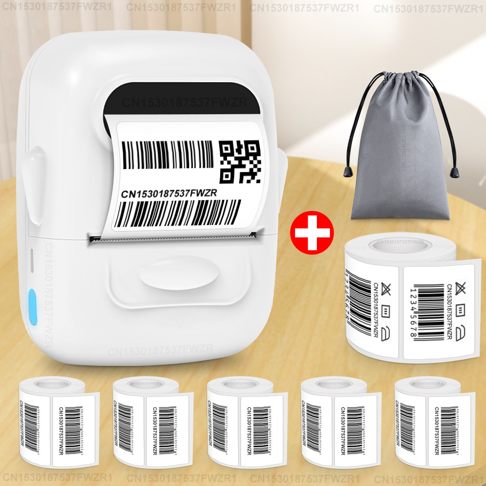 

Mini Portable Printer P50 Adhesive Label Maker Ink Free Printing Label Machine Similar to E210 M110 Labeler or 3PK Label Tape