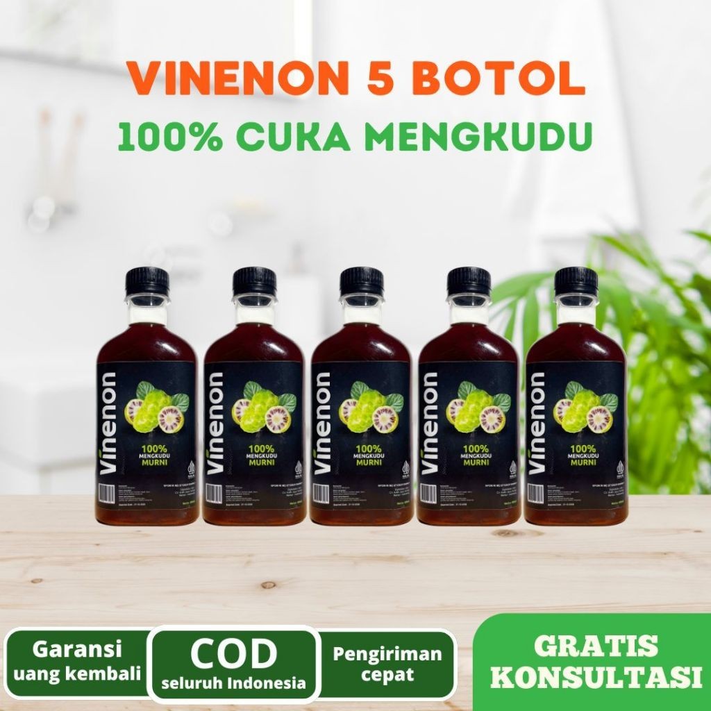 

VINENON 5 Botol | Cuka Mengkudu Asli Bantu Hancurkan Batu Ginjal & Melancarkan Purin Dalam Tubuh