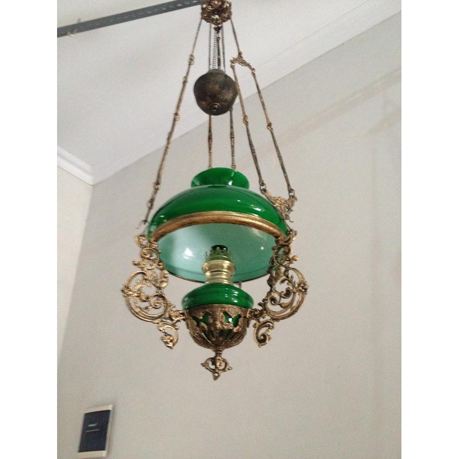 Lampu Gantung Antik Klasik Model Jawa-Betawi Warna