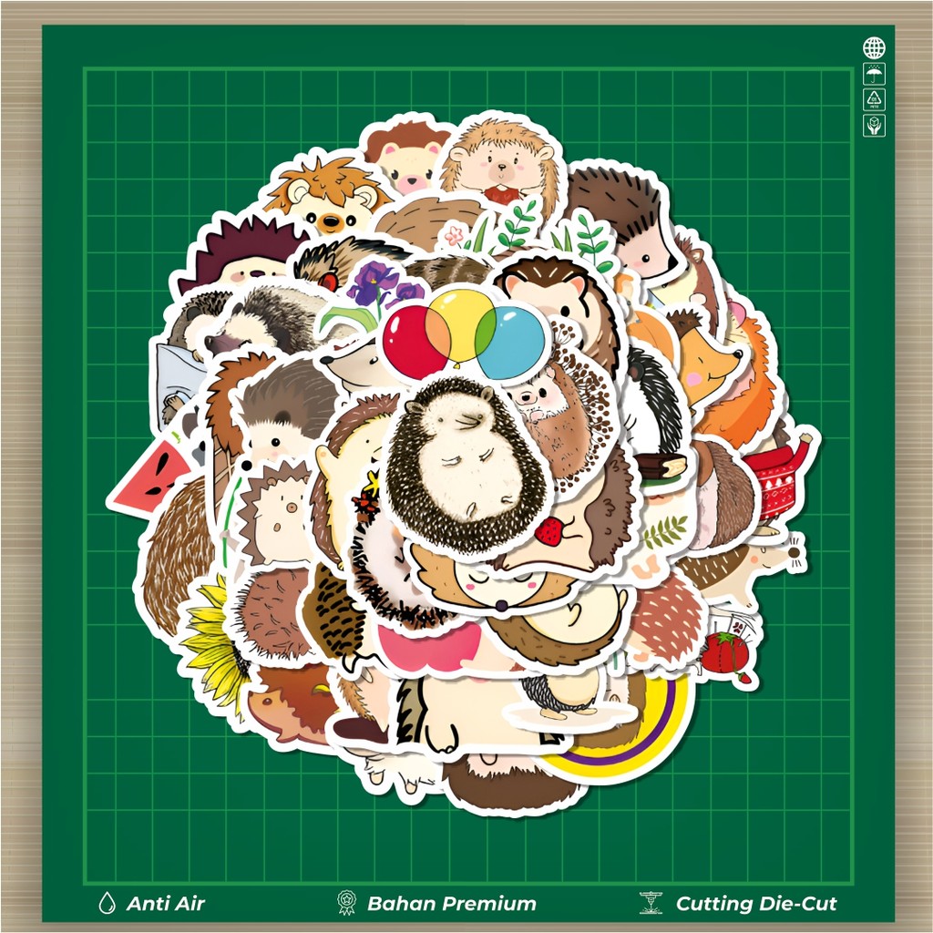 

HOT 50 PCS STIKER Stiker Hedgehog [Hewan Landak] Stiker Fashion Cars Decal Dingin Kartu Album Custom Vinyl Anti Air- Sticker Aesthetic Buku Journal Koper Casing HP Tablet Laptop Helm Motor Botol Minum