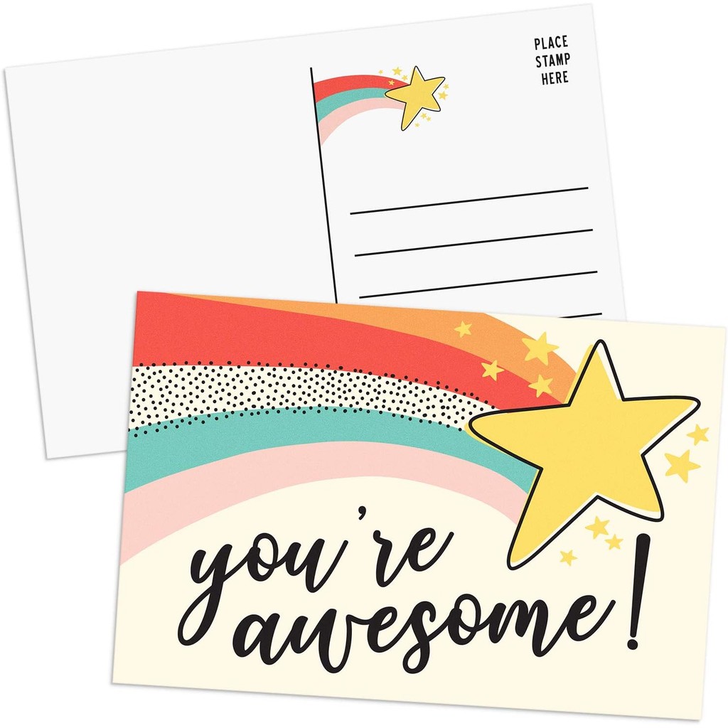 

Sweetzer & Orange You Are Awesome Cards Postcards Pack (60 Post Cards) 4x6 Postcards for and Adults. Positive Affirmations Card