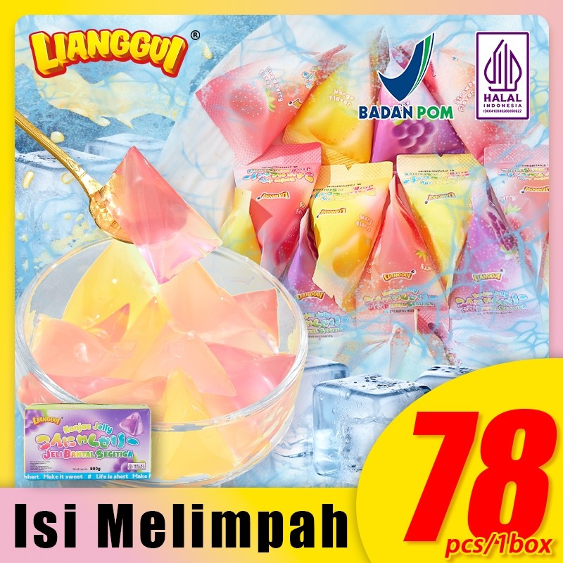 

78ps Konjac Jelly Segitiga HALAL Rasa Mangga Jeruk Stroberi Cemilan Sehat Viral untuk Kantor Sekolah