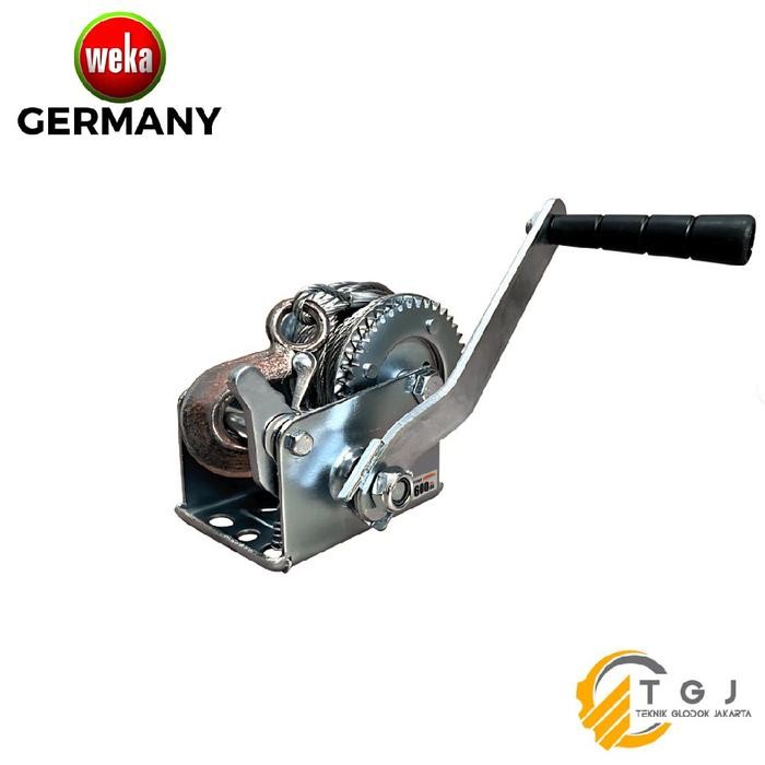 Hand winch 2000Lb alat kerekan manual diameter sling 5mm panjang 10meter