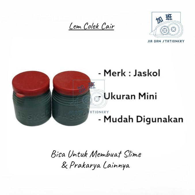 

Lem Colek Jaskol Ukuran Kecil dan Besar Lem Kertas Lem Cair Perlengkapan Sekolah Kantor | JBS