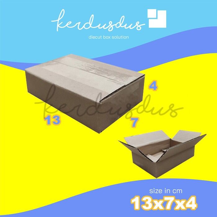

13x7x4 cm kardus box karton kotak packing packaging POLOS SHEET