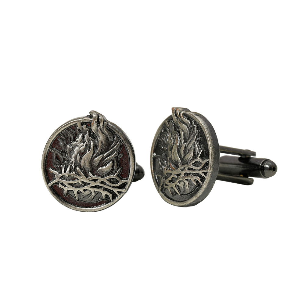Wholesale Cthulhu Mythos Cufflinks Vintage Retro Round Fire Cuff Links For Mens Boys Cosplay Tuxedo 