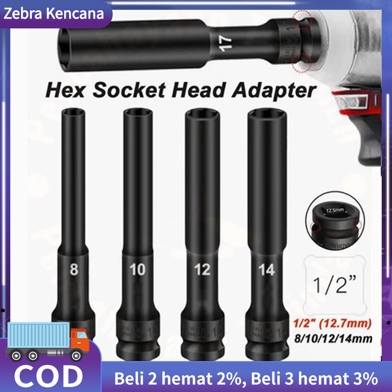 Kunci Shock 8 Panjang /Untuk Buka Baut Blok Box CVT Motor Matickunci Shock Panjang Mata Shock Impact