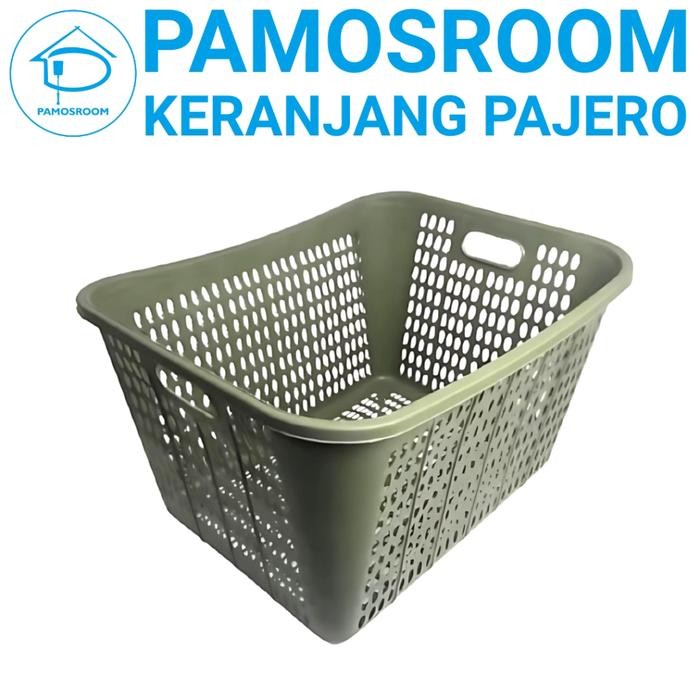 Pamosroom Keranjang Pajero Jumbo Plastik Keranjang Baju Pajero Laundry Keranjang Pakaian Kotor Bersi