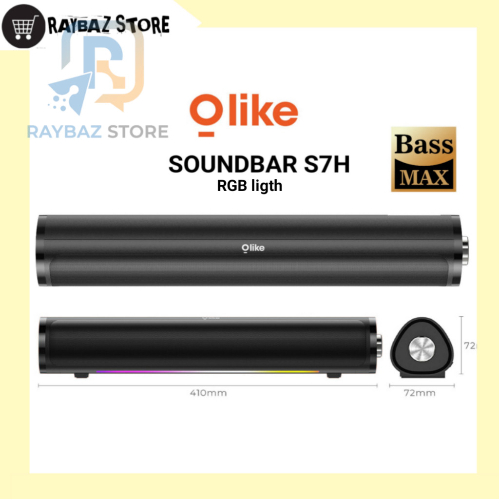 

Olike Soundbar S7H RGB Lighth bluetooth 5.3 input aux bass stereo ORIGINAL GARANSI RESMI