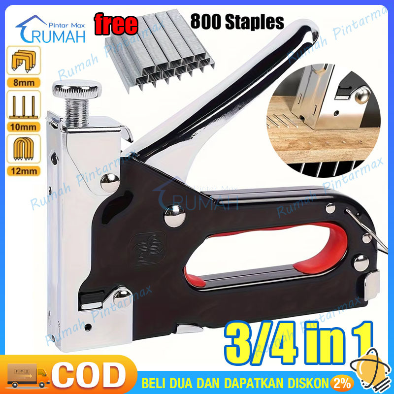 

gratis 800 paku 4 in 1 pistol kuku pistol stapler konstruksi konstruksi furnitur diy pelapis pelapis pistol stapler multifungsi