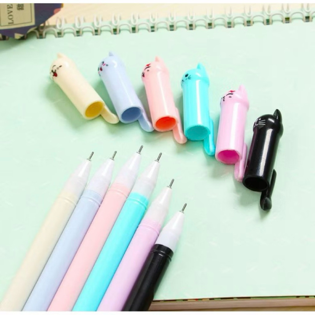 

Pulpen Gel Karakter Kartun Kucing Pena Unik Bolpen Motif Kucing Stationary Alat Tulis Murah