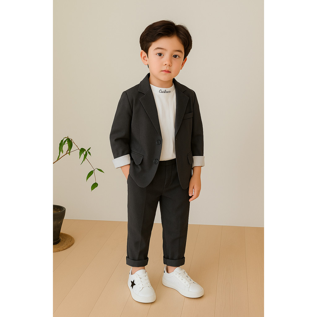 Setelan Jas Anak Laki-Laki 3-4 Tahun | Baju Kondangan Anak | Outfit Blazer Setelan Formal Anak Cowok
