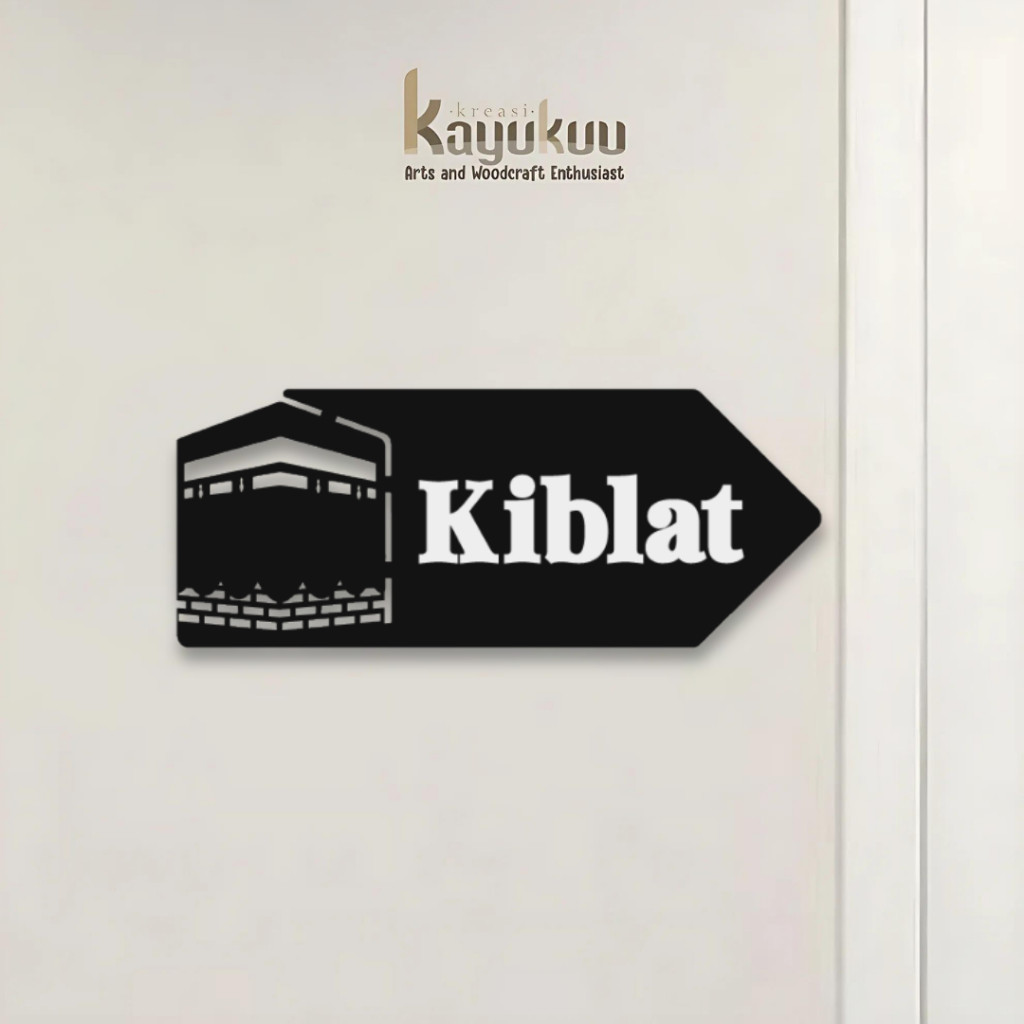 

Hiasan Dinding Sign Board PENUNJUK ARAH KIBLAT AKRILIK Acrylic Tulisan Cat Putih/Cat Emas