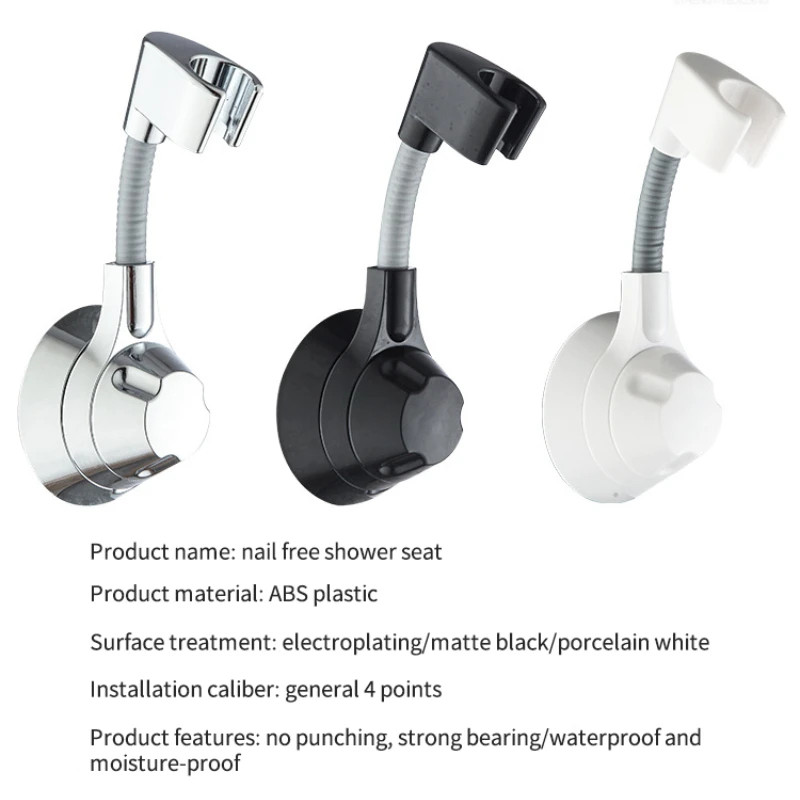Gantungan Shower Mandi ABS Tempat Shower Tempel Tembok Memutar 360° Adjustable Shower Holder