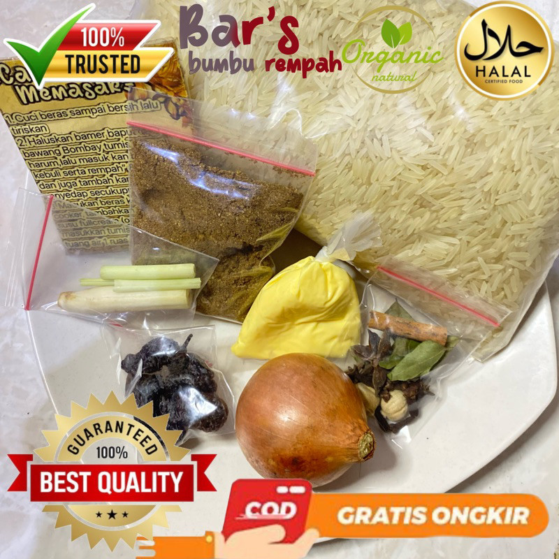 

paket kebuli 500gr SUPER LENGKAP instan premium wangi nikmat beras basmati masakan arab india