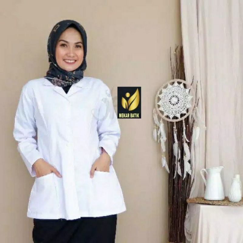 Baju Perawat/Baju Dinas PNS/Baju Dokter / baju putih lengan panjang /Baju Mengajar