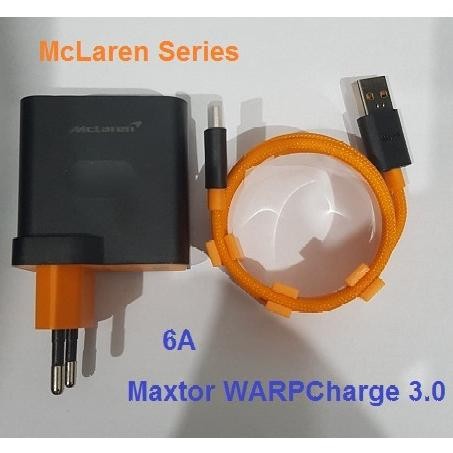 PROMO OnePlus Charger Maxtor WARP CHarge 3.0 6A Mclaren + Cable type-C - Bla