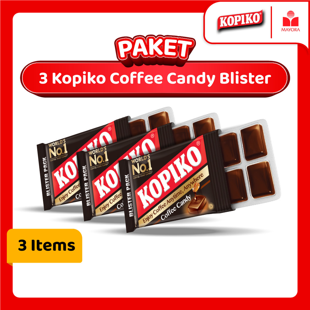 

Paket 3 Permen Kopiko Coffee Candy Blister