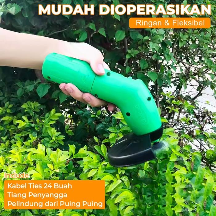 (GTS) LU-01 Pemotong Rumput Elektrik Portable Alat Pemotong Rumput Rumah Zip Trim Alat Potong Rumput