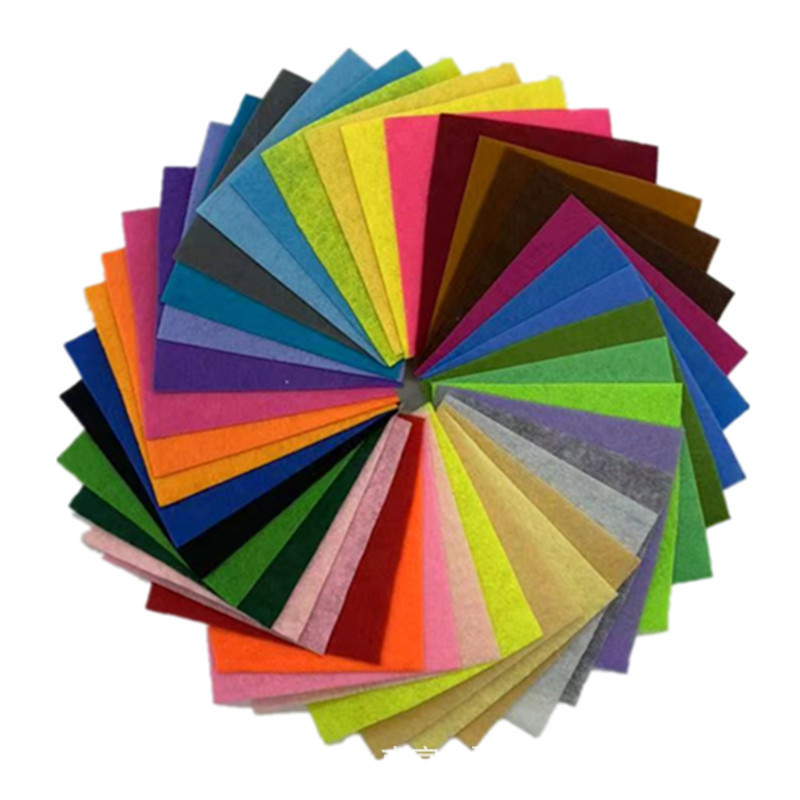 

10x15cm 40PCS Soft Felt Fabric Sheet Multi-Coloured Rectangle 1MM Thick Nonwoven Fabric DIY Patchwork Sewing Scrapbooking Cloth