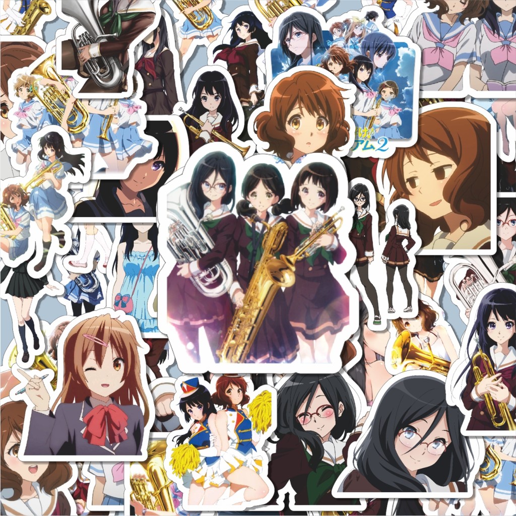 

100PCS Lucu Stiker Anime Series Sound Euphonium Character Stiker Aesthetic Stiker Anti Air Stikers Berperekat Waterproof sticker decal buat Motor Helm Buku Journal Koper Casing HP Laptop Botol Minum Hadiah anak