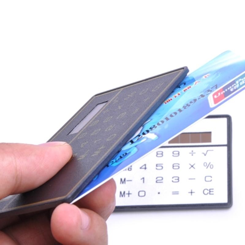 

91AB Solar Power Calculator 8 Digit Display Basic Standard Calculators Mini Thin Calculator for Business Office School