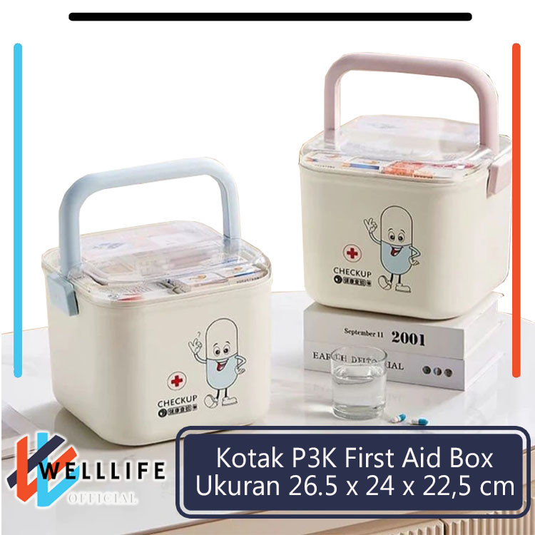 Box Serbaguna Kotak Obat P3K Perlengkapan Multifungsi 242 Medicine Box Organizer First Aid Box Ukura