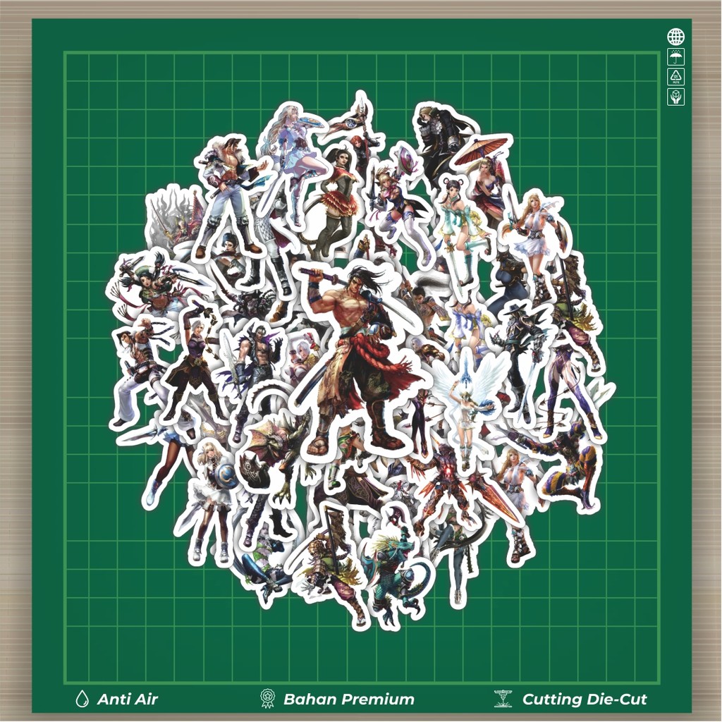 

HOT 50 PCS STIKER Stiker Game Series Soulcalibur Character Mix 1 Stiker Fashion Cars Decal Dingin Kartu Album Custom Vinyl Anti Air- Sticker Aesthetic Buku Journal Koper Casing HP Tablet Laptop Helm Motor Botol Minum