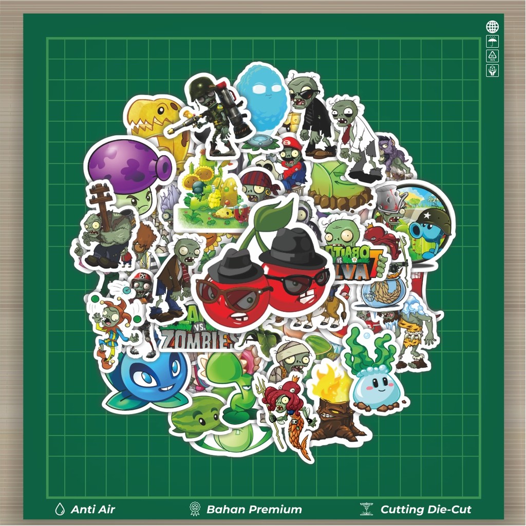 

HOT 50 PCS STIKER Stiker Game Series PLANT vs ZOMBIE Character Mix 7 Stiker Fashion Cars Decal Dingin Kartu Album Custom Vinyl Anti Air- Sticker Aesthetic Buku Journal Koper Casing HP Tablet Laptop Helm Motor Botol Minum