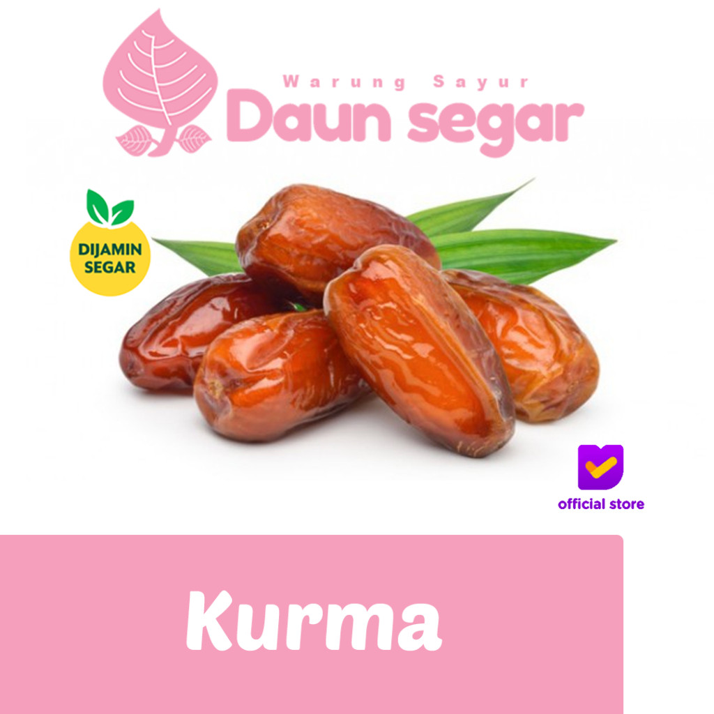 

Kurma Premium Asli Arab 1kg Manis Alami, Lembut & Bergizi - Daun Segar