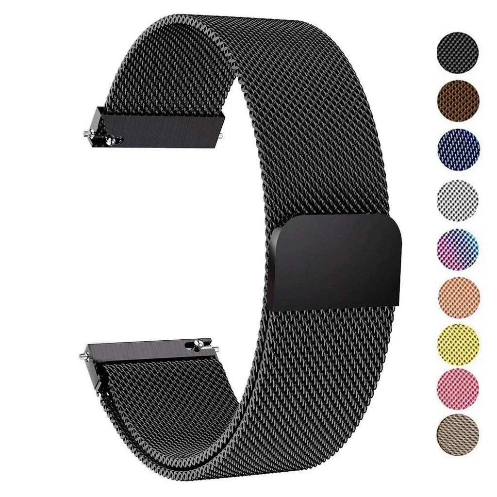 20mm/22mm Milanese band For Amazfit GTS/2/2e/3/4/GTS2 Mini/GTR 42mm/47mm/GTR2/3/4/Pro stratos Metal 