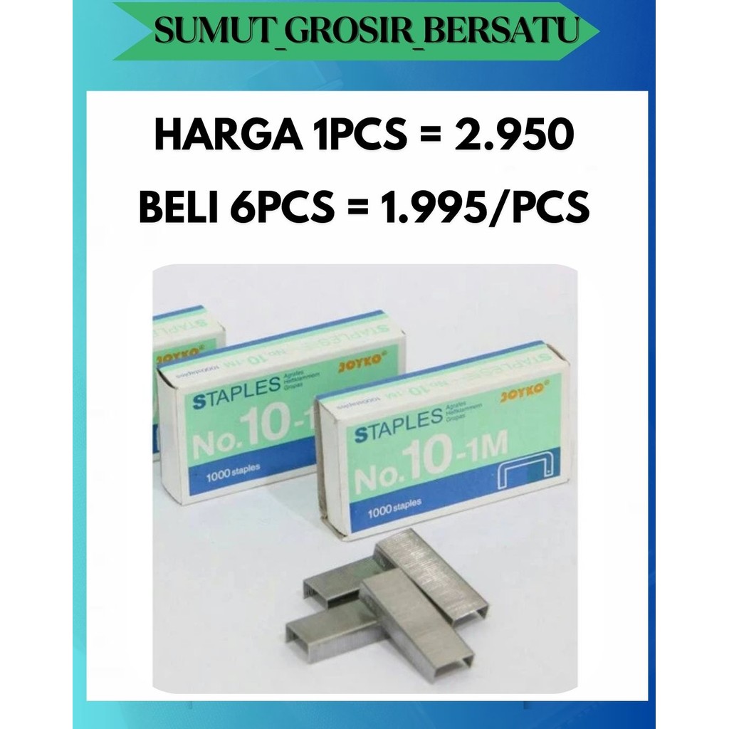 

SGB ISI STAPLES / ANAK HEKTER JOYKO KOTAK KECIL NO 10 PATEN