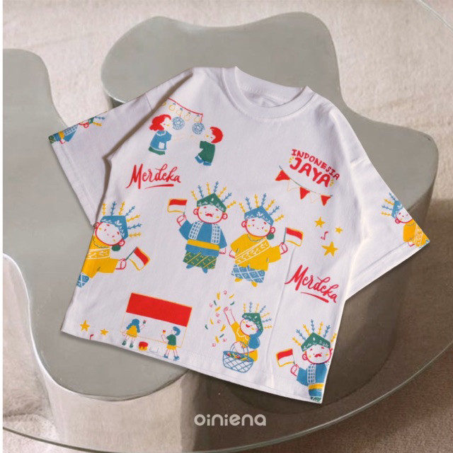 GONDANGSTORE OINIENA - Kaos ONDEL-ONDEL ANAK COLORFULL/ Kaos agustusan
