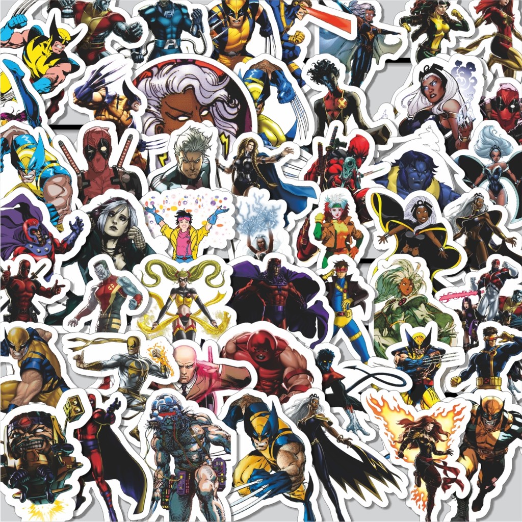 

Stiker Cutting Pack Stiker Marvel Series X-MEN Character Mix Isi 100Pcs Series Aesthetic Lucu Keren Untuk Koper Bahan Vynil