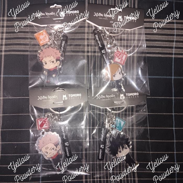 NEW READY TOMORO COFFEE X JUJUTSU KAISEN LIMITED EDITION KEYRING KEYCHAIN GANTUNGAN KUNCI SATORU GOJ