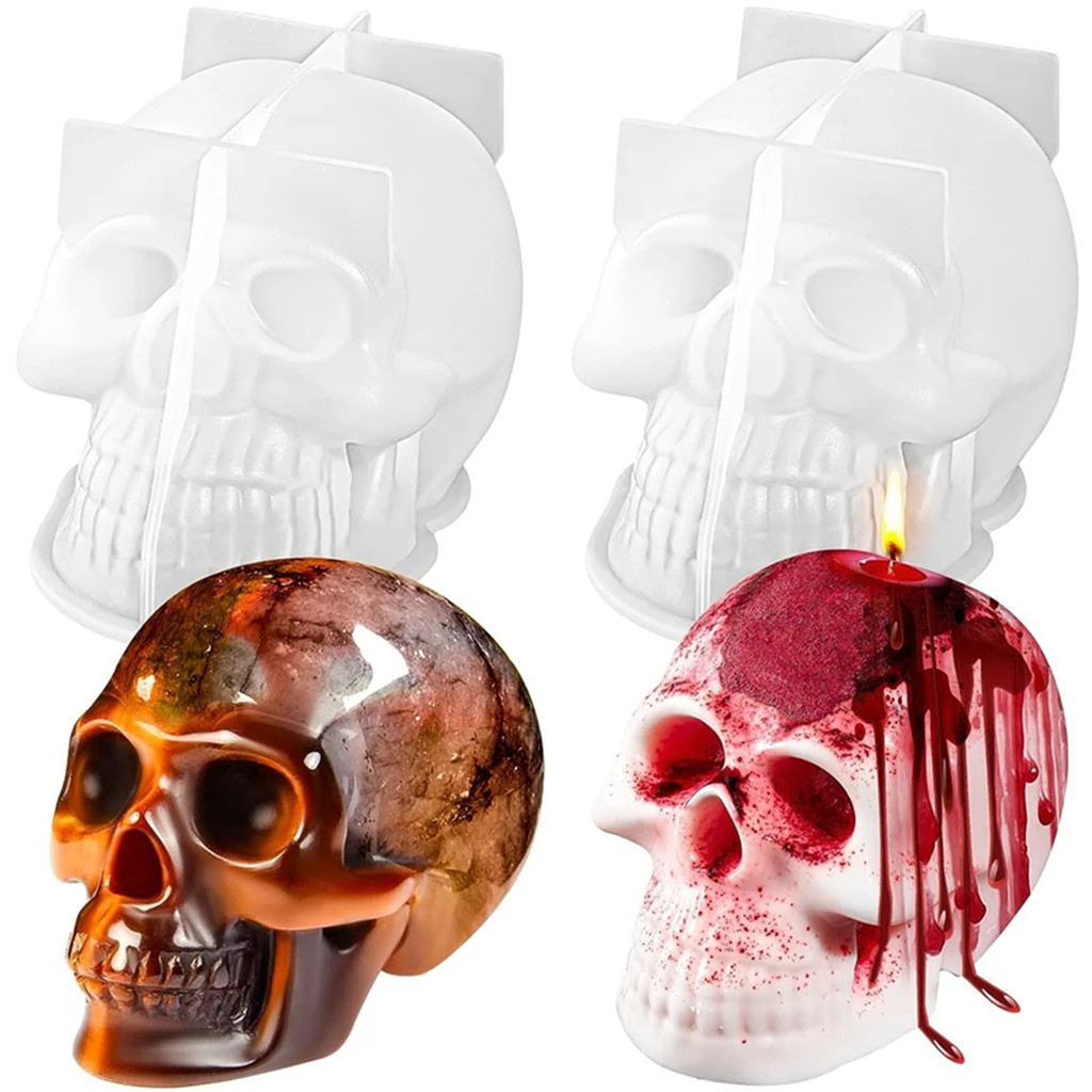 

Skull Crystal Epoxy Resin Mold Handmade Soap Candle Silicone Mold For Resin Casting