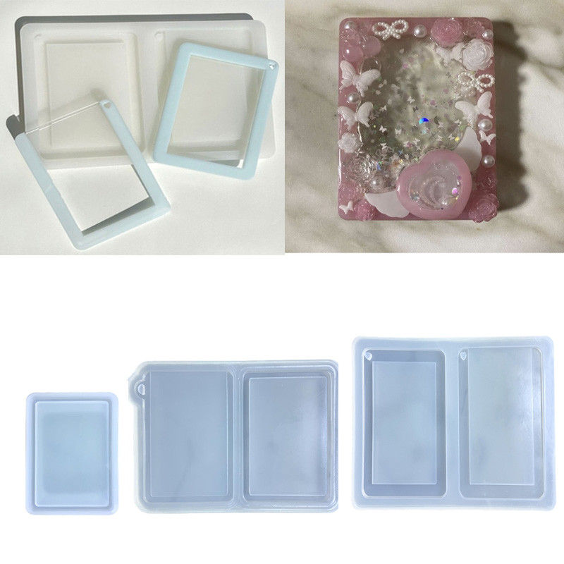 

Silicone Pendant Mould Geometry Mirror Quicksand Photo Frame Epoxy Mold for DIY Resin Decorative Crafts Jewelry Making Supplies