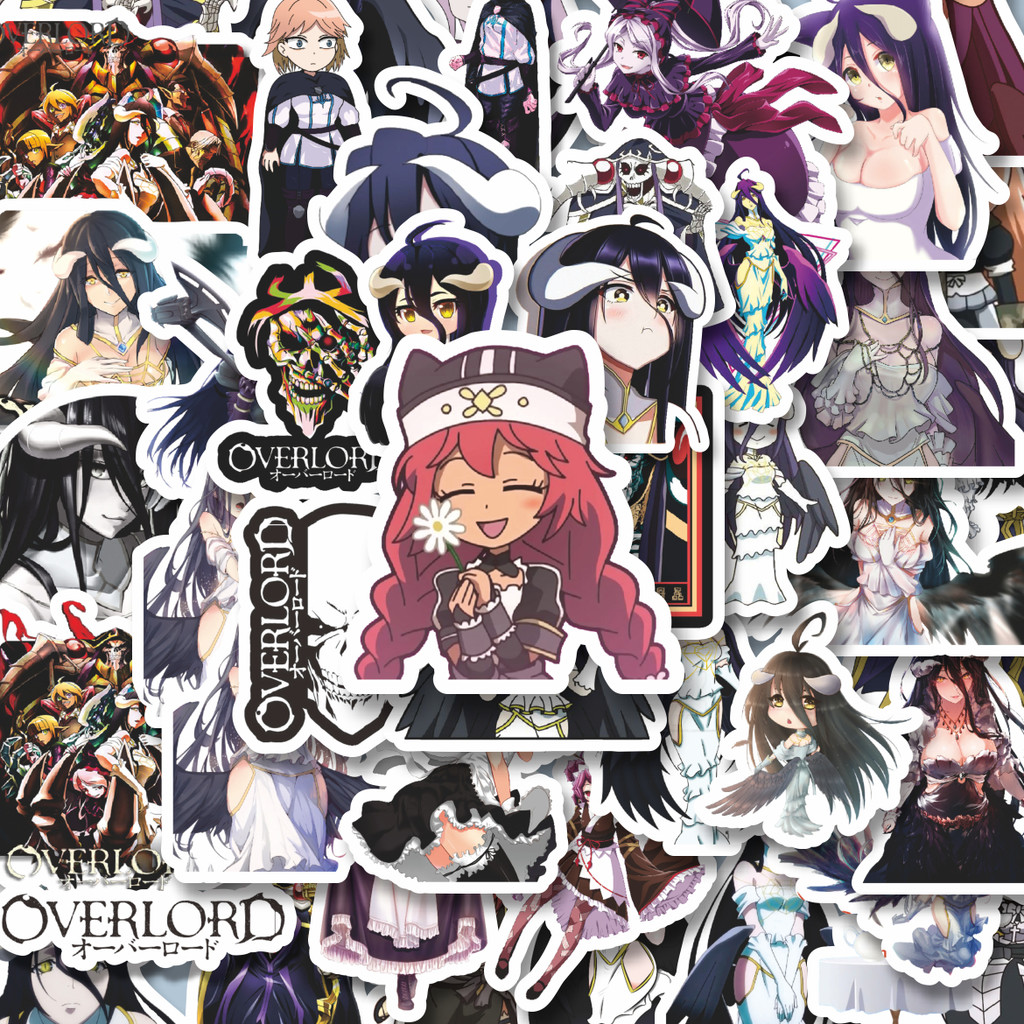 

100PCS Lucu Stiker Anime Series Overlord Mix 1 Stiker Aesthetic Stiker Anti Air Stikers Berperekat Waterproof sticker decal buat Motor Helm Buku Journal Koper Casing HP Laptop Botol Minum Hadiah anak