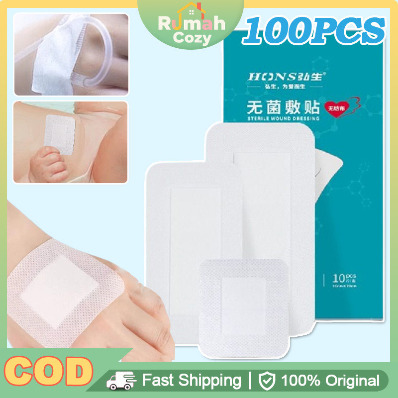 10 PCS Anti Air Plester Putih Medis Perekat Perban Micropore  Band Aid Non-woven Medical Adhesive Wo