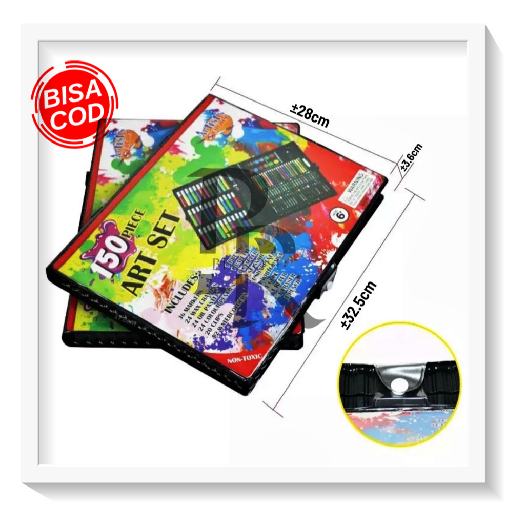 

Crayon Set 150pcs / Pensil Warna Spidol Krayon Cat Air Minyak Kuas Palet Water Colors Alat Menggambar Mewarnai Melukis Isi 150 pcs Anak