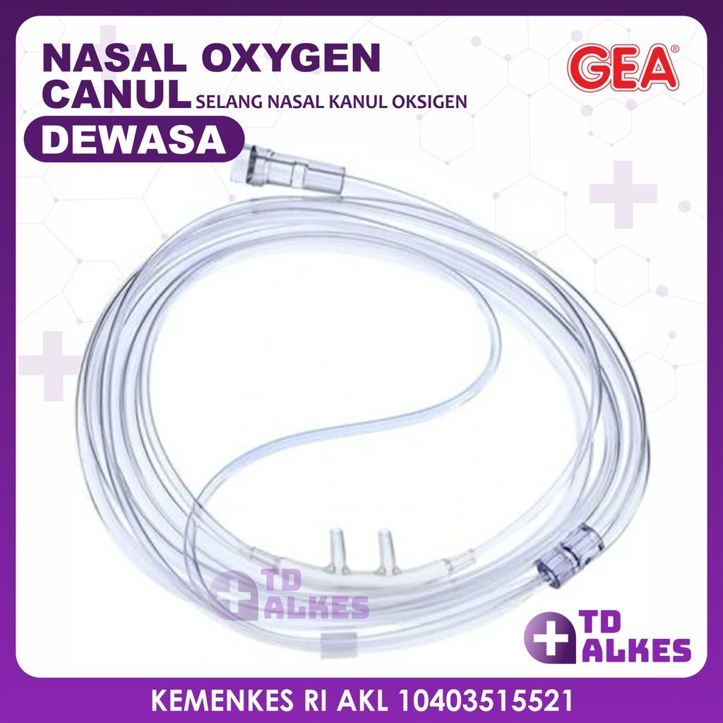 Selang Nasal Dewasa Oxygen Cannnula Adult Kanul Oksigen Hidung GEA