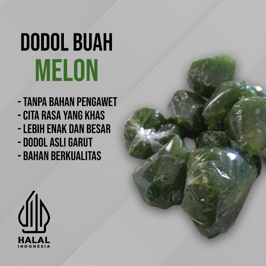 

Cemilan Dodol Buah Rasa Melon 1kg/Dodol buah melon murah