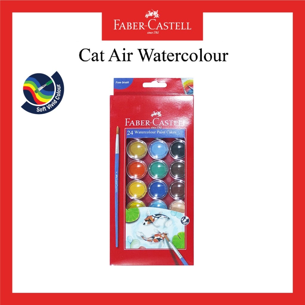 

Faber Castell Watercolour Paint Cake 24 Warna