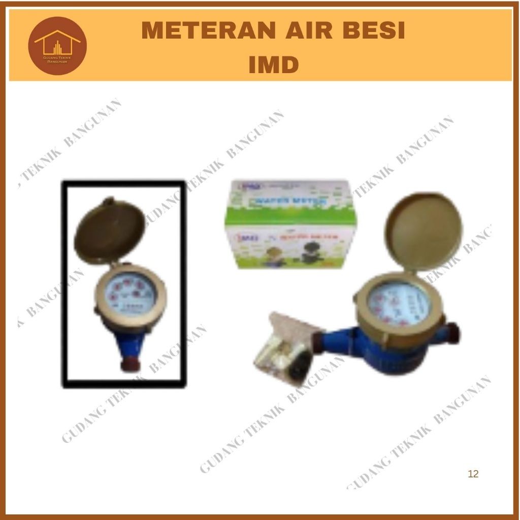Meteran Air Besi IMD / Water Meter IMD / Pengukur Air Berkualitas Termurah new