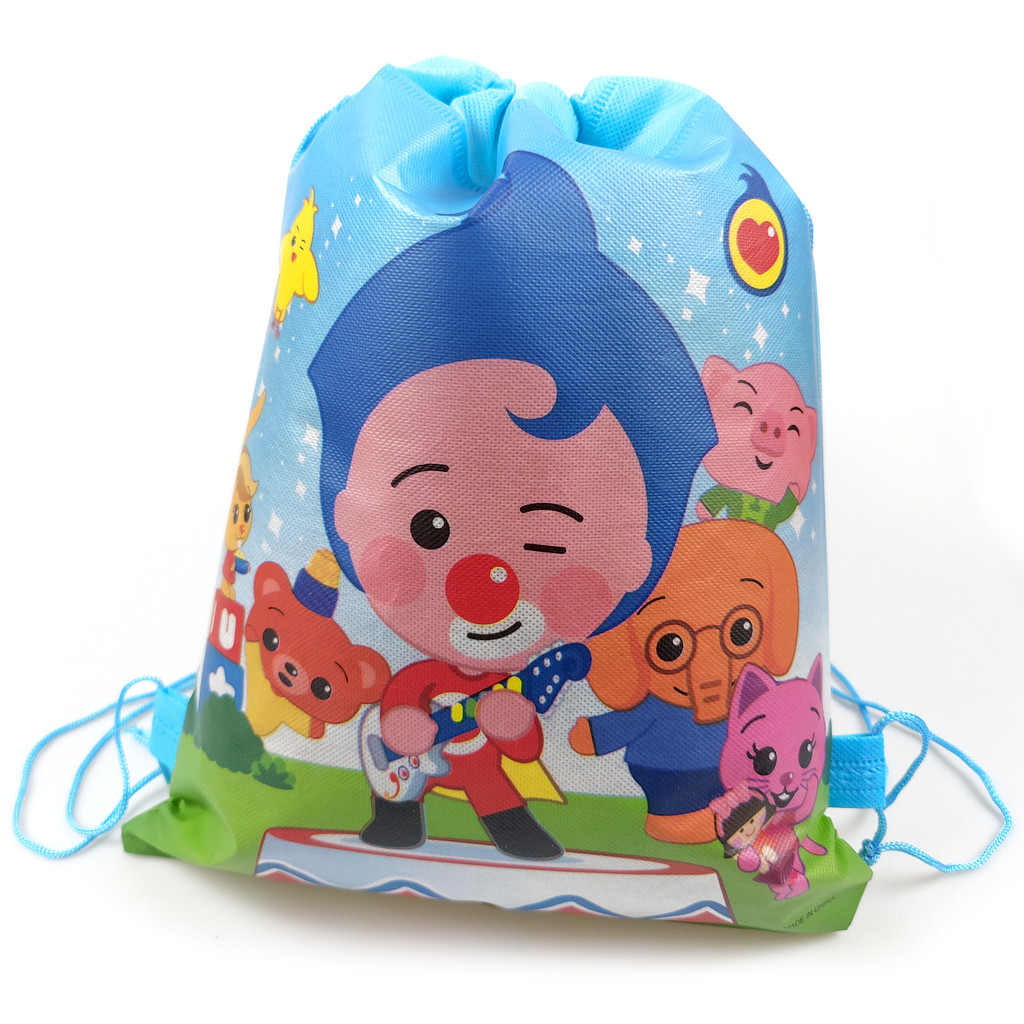 

12pcs/lot Circus Clowns Theme Non-woven Fabrics Mochila Birthday Party Decoration Drawstring Gifts Bags Kids Favors Backpacks