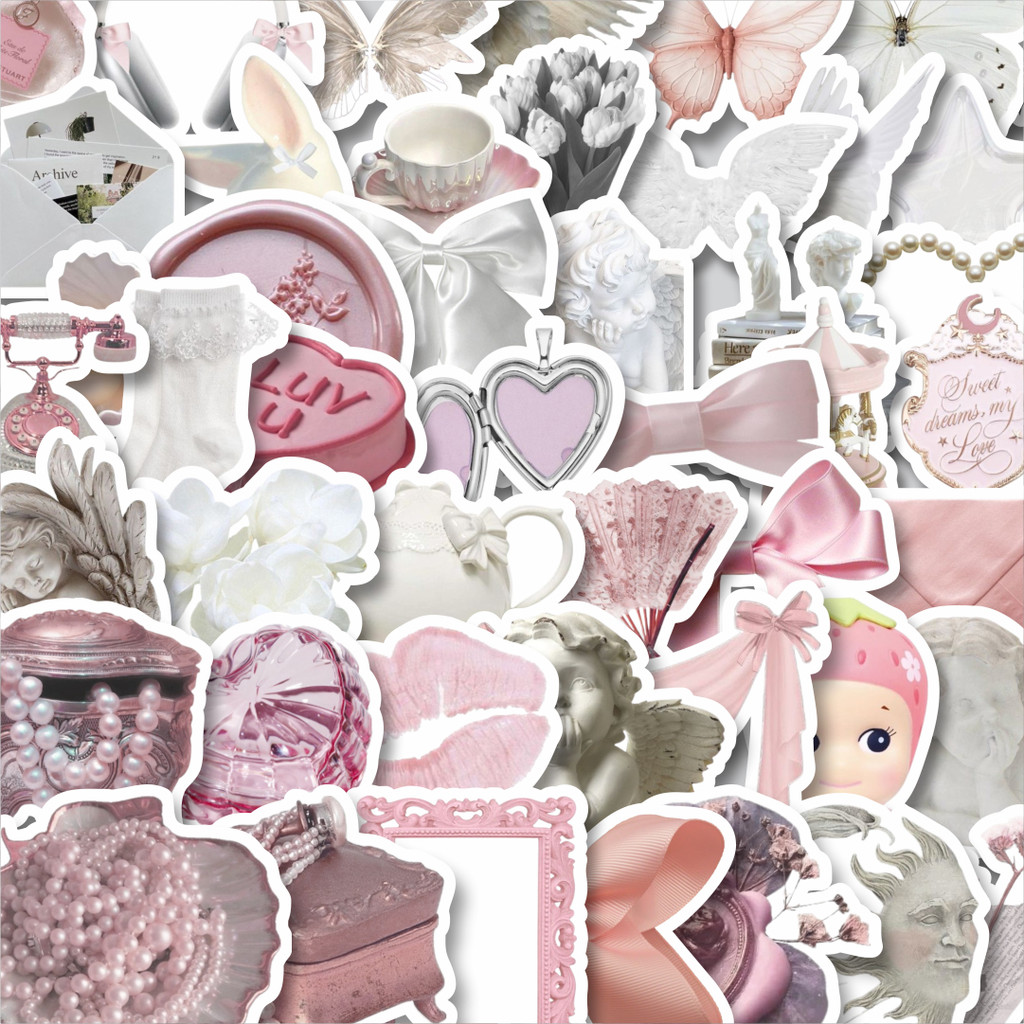 

Stiker Cutting Pack Stiker Angel Core Retro Aesthethic [Sayap Pita Aesthetic] Mix 1 Isi 100Pcs Series Aesthetic Lucu Keren Untuk Koper Bahan Vynil